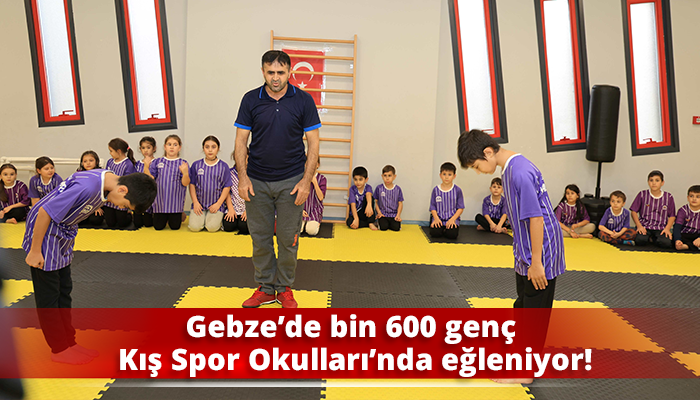 Gebze’de bin 600 genç Kış Spor Okulları’nda eğleniyor!