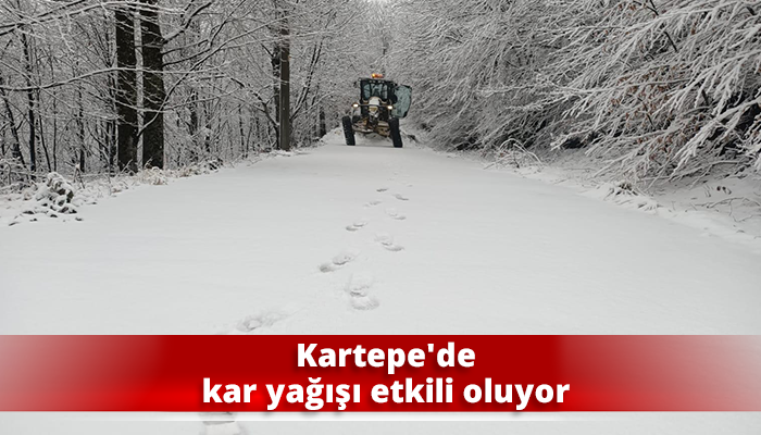 Kartepe’de kar yağışı etkili oluyor